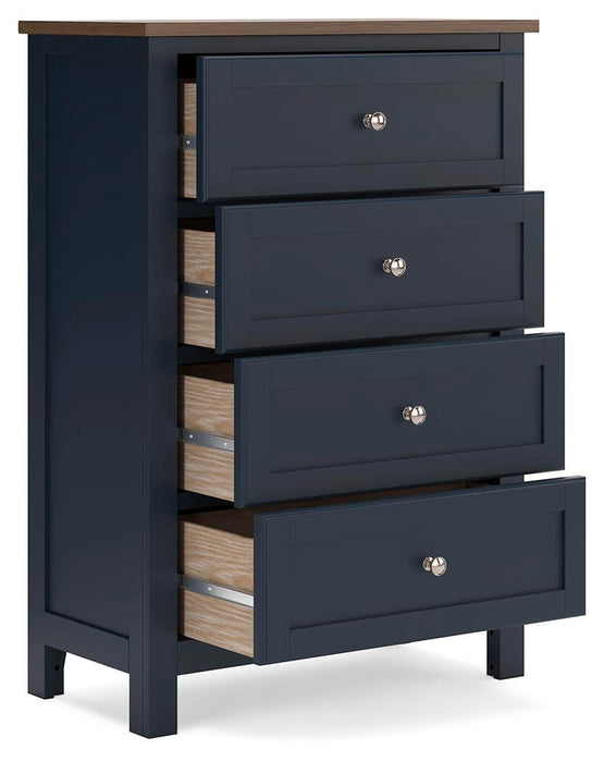 Landocken Twin Panel Headboard, Dresser, Mirror, Chest and Nightstand