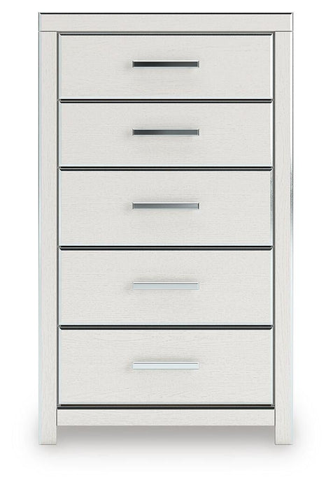 Birmonton King Upholstered Panel Bed, Dresser, Mirror, Chest and Nightstand