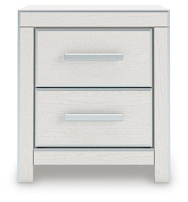 Birmonton King Upholstered Panel Platform Bed, Dresser, Mirror, Chest and Nightstand