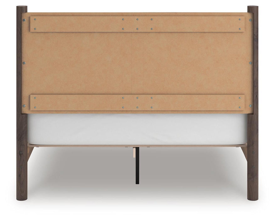 Cadmori Queen Panel Platform Bed, Dresser, Mirror and Nightstand