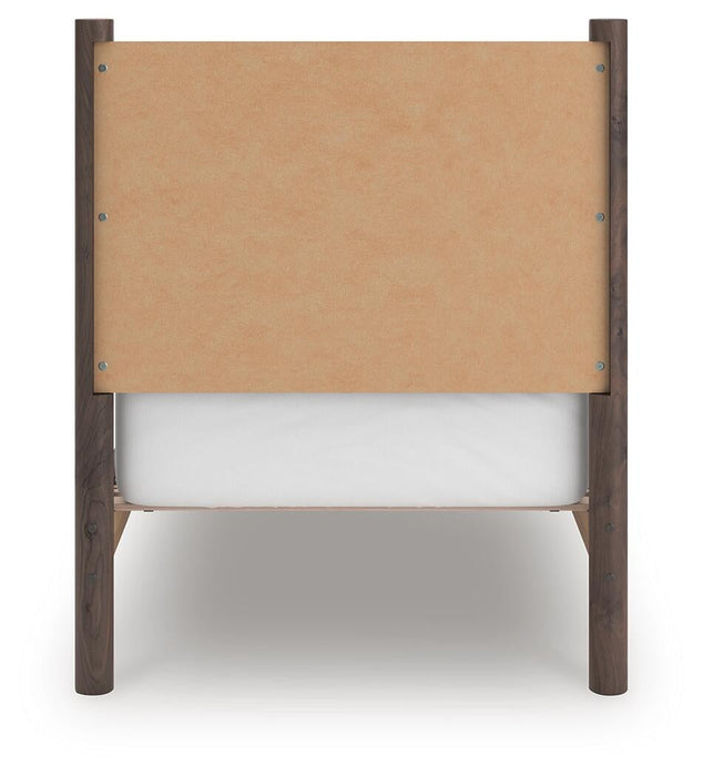 Cadmori Twin Panel Platform Bed, Dresser and Mirror