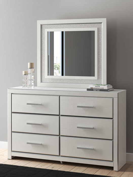 Birmonton King Upholstered Panel Bed, Dresser, Mirror and Nightstand