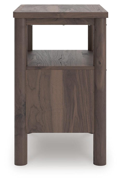 Cadmori Full Upholstered Panel Bed, Dresser, Mirror and Nightstand