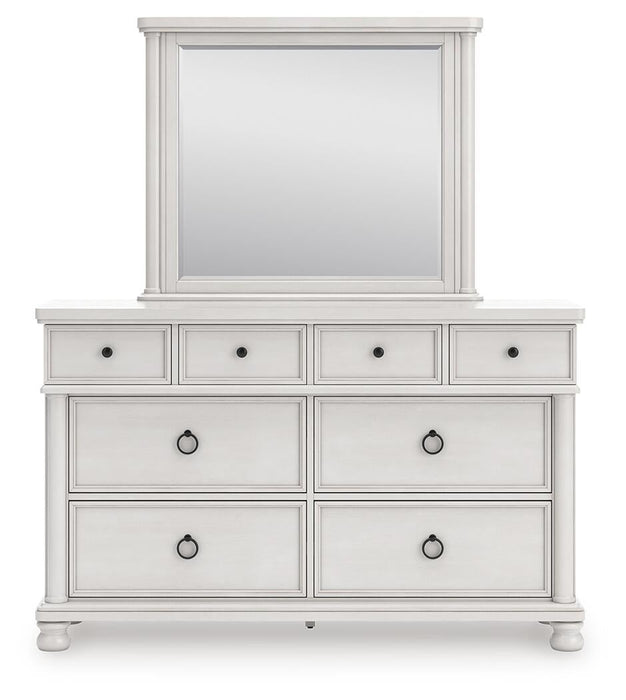 Chadworth King Poster Bed, Dresser, Mirror and Nightstand