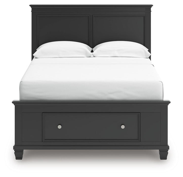 Lanolee Full Panel Storage Bed, Dresser, Mirror and Nightstand