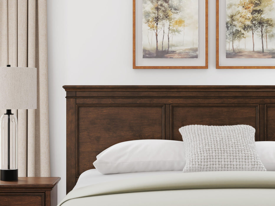 Danabrin California King Panel Storage Bed, Dresser, Mirror and Nightstand