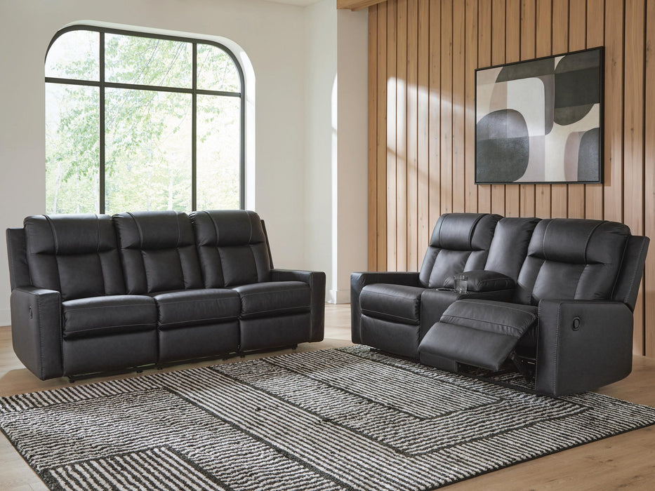 Mackmenville Reclining Sofa and Reclining Loveseat with Console