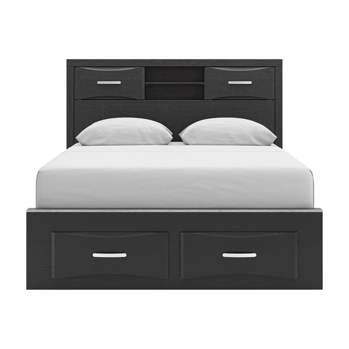 Stabotta Queen Bookcase Storage Bed